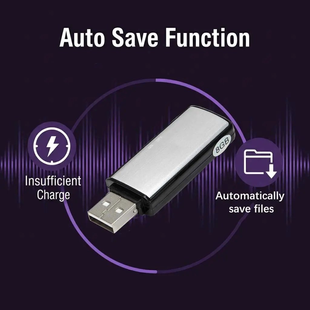 USB Flash Drive Voice Recorder 2-in-1