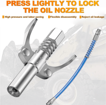 12000PSI 6-Jaw Stainless Steel Leak-Proof Universal Grease Gun Coupler