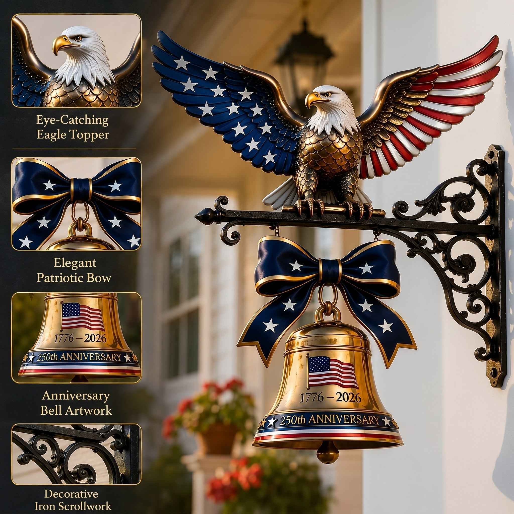 🔔 Ring in the Semiquincentennial: 1776-2026 "Spirit of Liberty" Eagle Bell