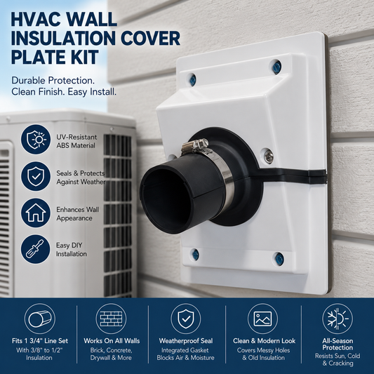 HVAC Wall Penetration & Line-Set Cover Kit – Retrofit Finish Solution