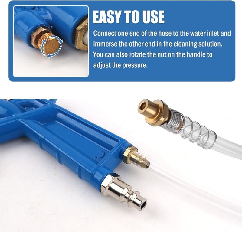 High-Pressure Pneumatic Air Blow Gun with Extended Nozzle for Engine & Mechanical Deep Cleaning