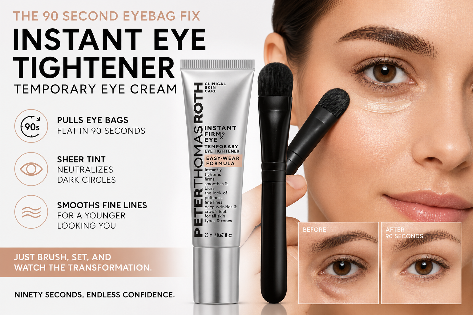 Temporary Eye Tightener Instant Eye Cream--The 90 Second Eyebag Fix