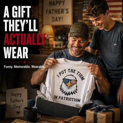 Put The Tism In Patriotism Athletic Eagle T-Shirt Unisex for Daily Wear