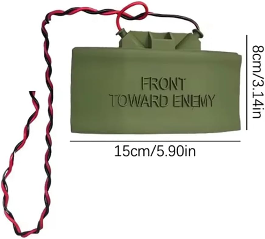 😈 Fake Mine Doorbell Prank Sign – Funny “Front Toward Enemy” No Soliciting Doorbell Cover for Home Entryway & Delivery Driver Reactions