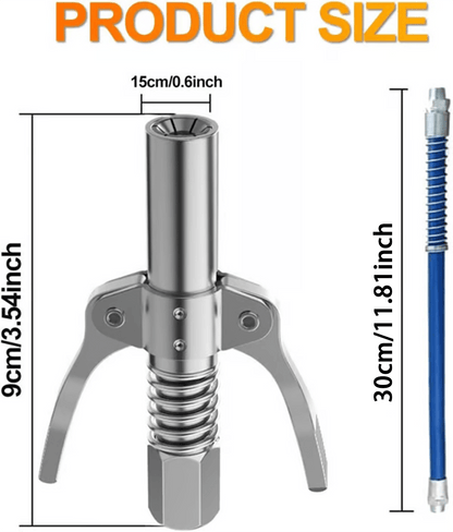 12000PSI 6-Jaw Stainless Steel Leak-Proof Universal Grease Gun Coupler