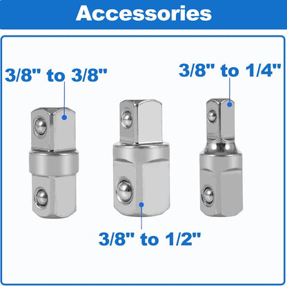 Offset Extension Wrench with Square Drive Adapters