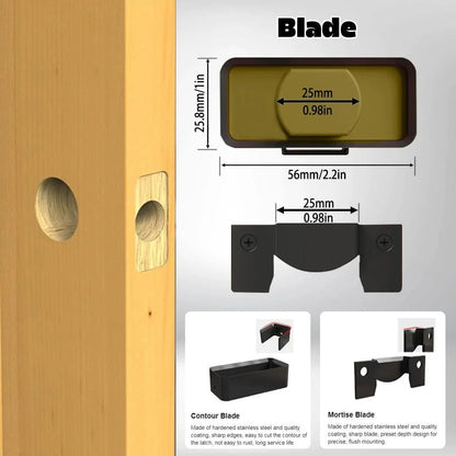 ✨⚡HOT SALE 49% OFF - 🛠️Door Latch Mortise Tool For Use With 1-3/4" or 1-3/8" Thick Door