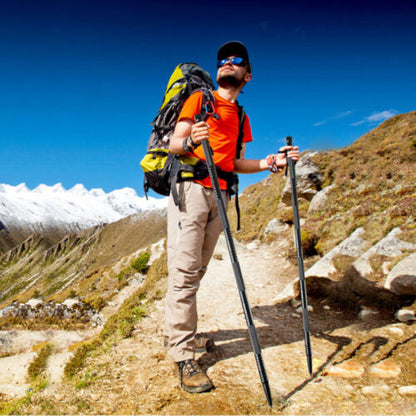 Outdoor Survival Hiking Walking Stick – Collapsible Survival Trekking Pole