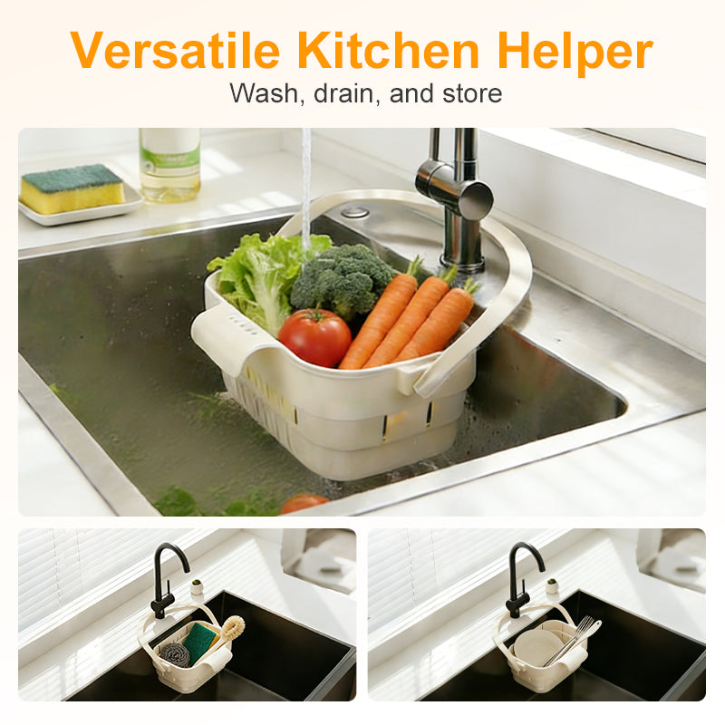 🥦50% OFF!🍅Collapsible Faucet-Hanging Sink Strainer Basket